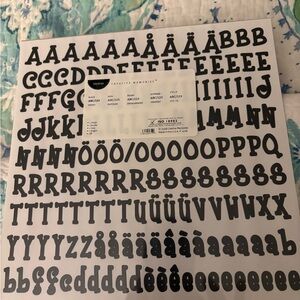 Creative Memories Black Swirly Alphabet Stickers